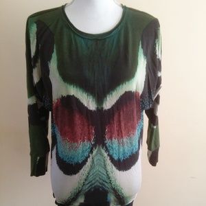 3/4 Length Sleeve Knit Shirt Sweater